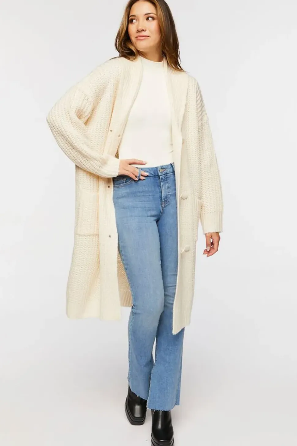 Double-Breasted Cardigan Sweater