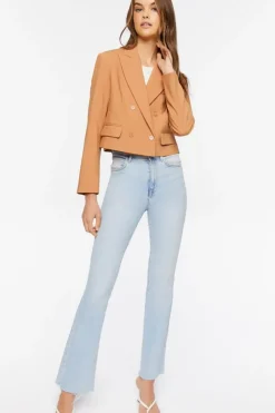 Double-Breasted Cropped Blazer