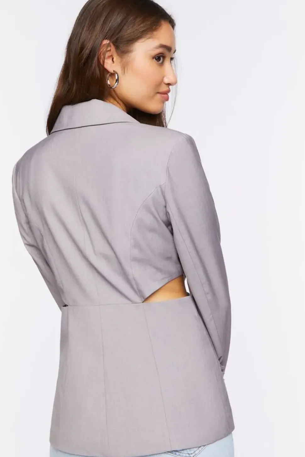 Double-Breasted Cutout Blazer