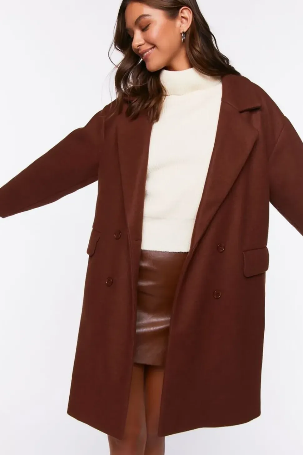 Double-Breasted Duster Coat