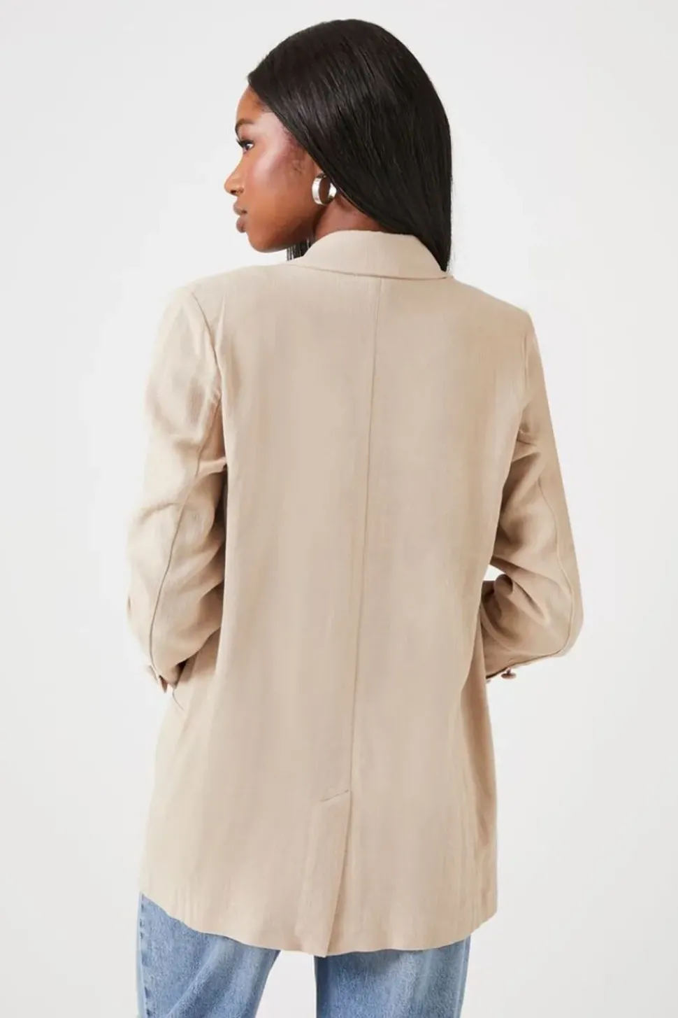 Double-Breasted Notched Blazer