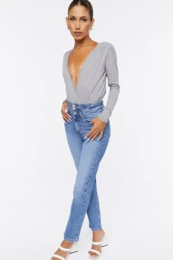 Double-Waisted Long Jeans