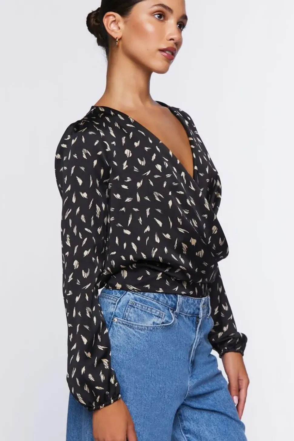 Draped Satin Crop Top