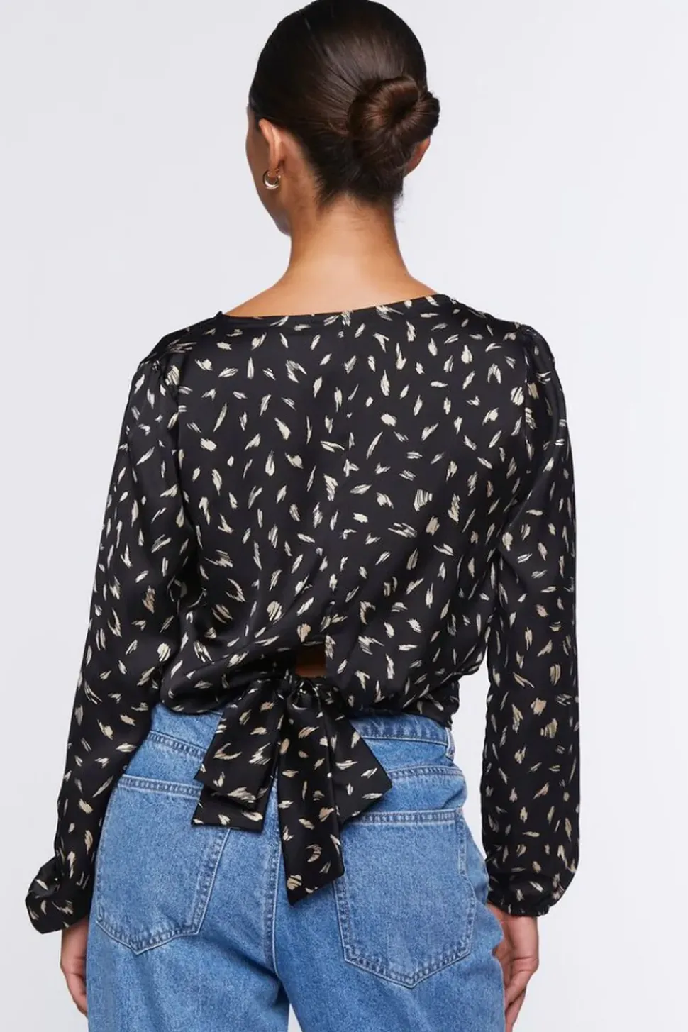 Draped Satin Crop Top