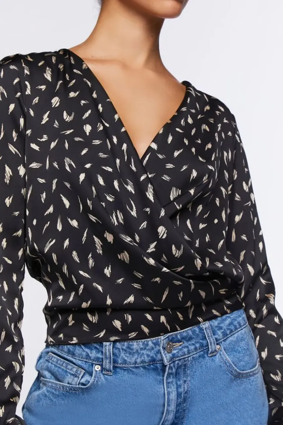 Draped Satin Crop Top