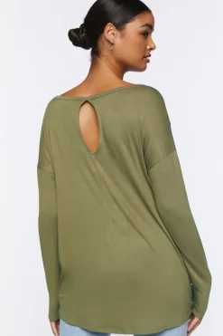 Draped Twisted-Hem Top