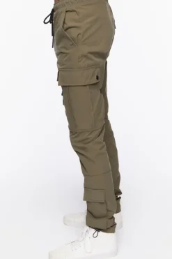 Drawstring Cargo Skinny Joggers