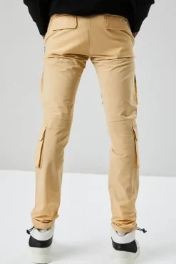 Drawstring Cargo Slim-Fit Pants