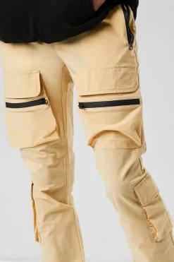 Drawstring Cargo Slim-Fit Pants