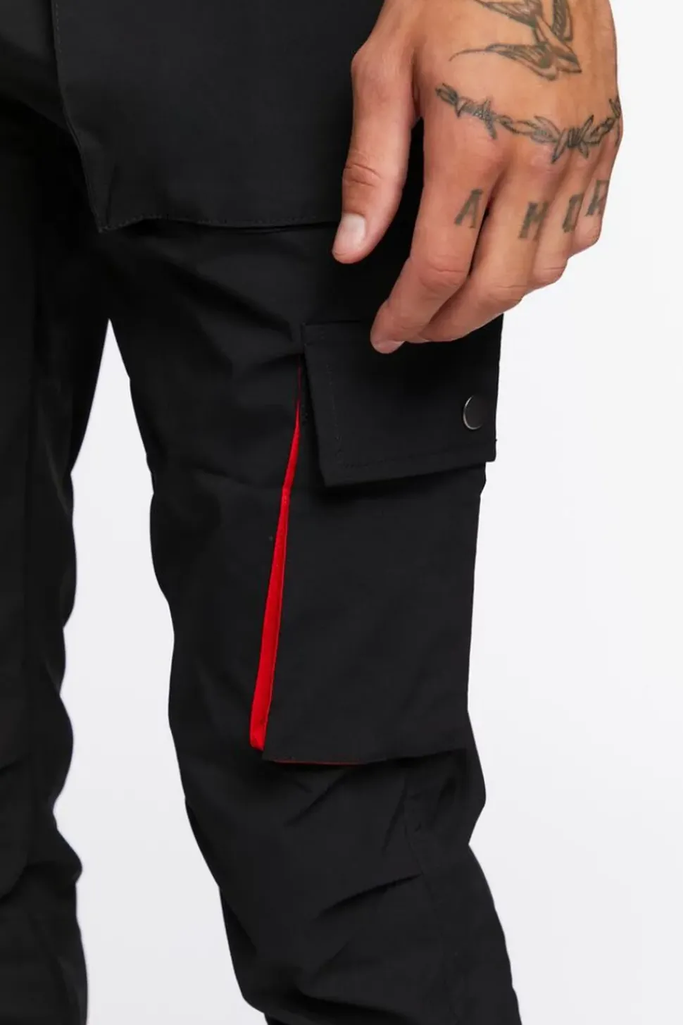 Drawstring Cargo Slim-Fit Pants