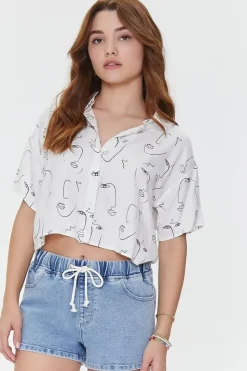 Drawstring Denim Shorts