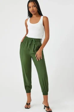 Drawstring High-Rise Joggers