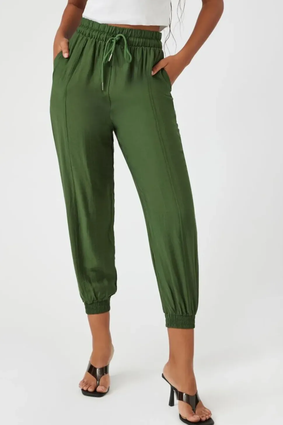 Drawstring High-Rise Joggers
