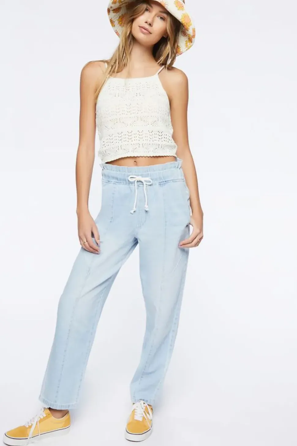 Drawstring Paperbag Jeans