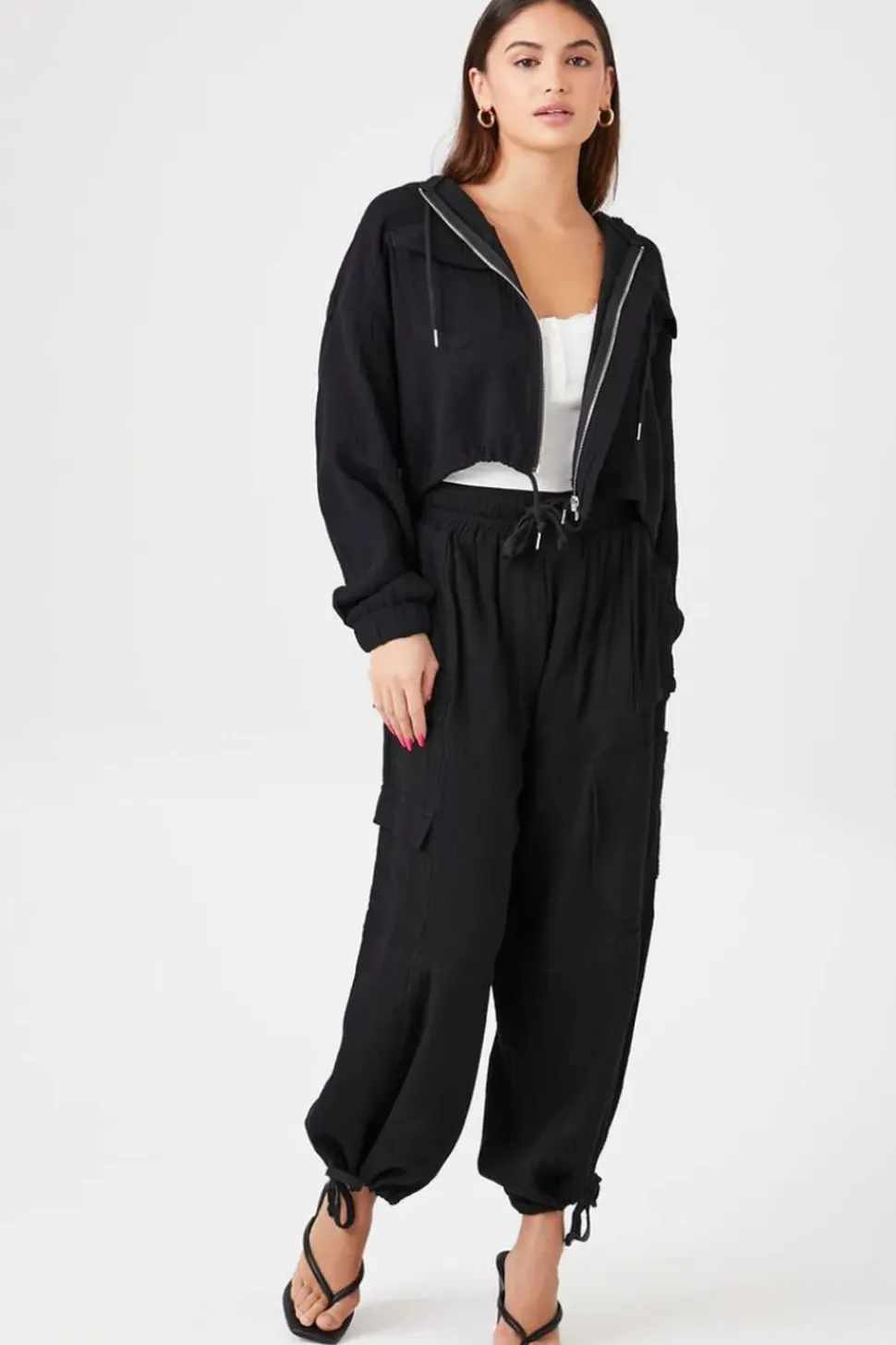 Drawstring Tie-Hem Joggers
