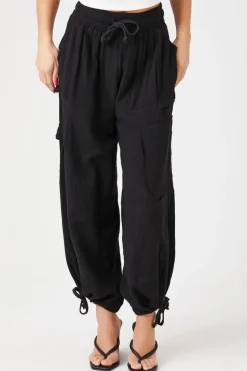 Drawstring Tie-Hem Joggers