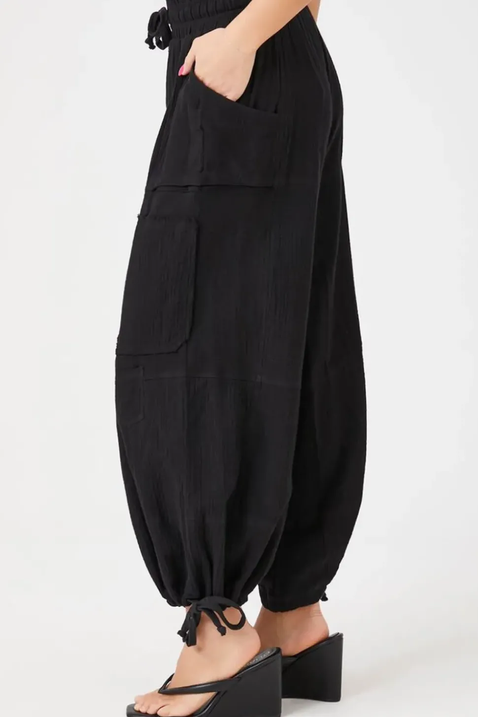 Drawstring Tie-Hem Joggers