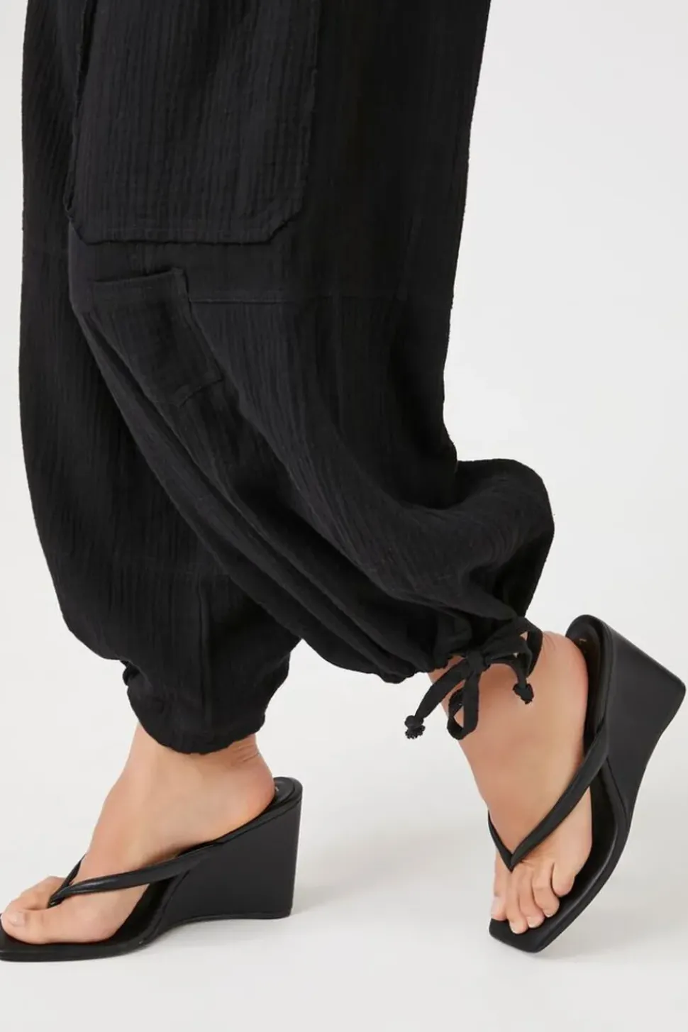 Drawstring Tie-Hem Joggers