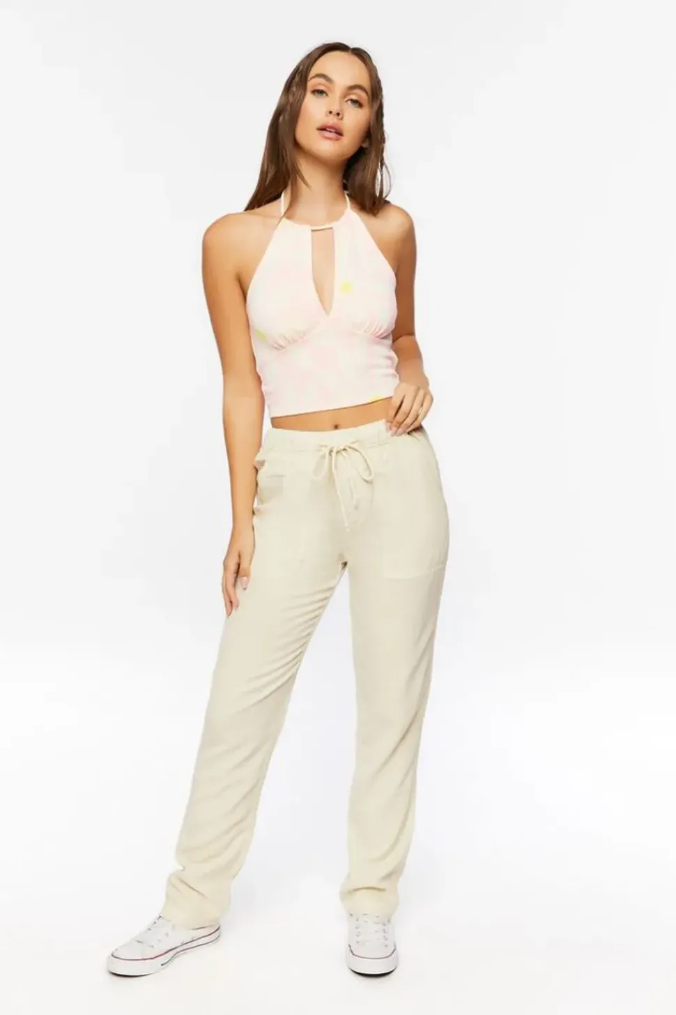 Drawstring Twill Pants