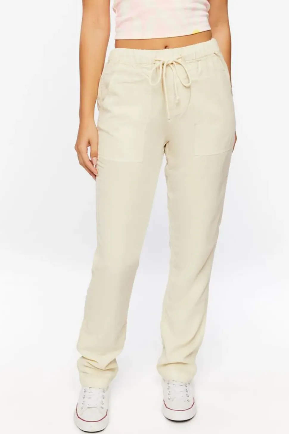 Drawstring Twill Pants