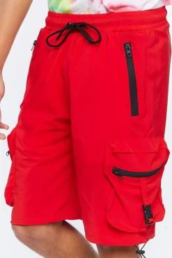 Drawstring Utility Cargo Shorts