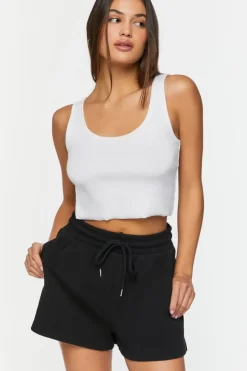 Drawstring Vented-Hem Shorts