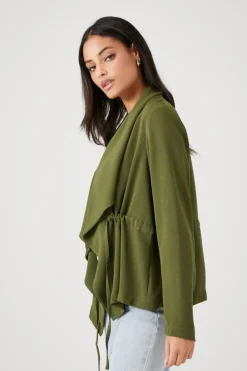 Drawstring Waterfall Jacket