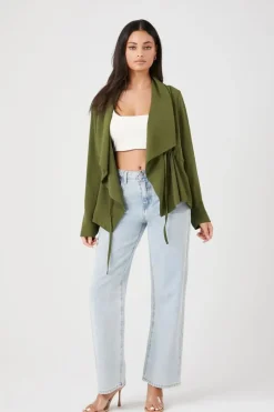 Drawstring Waterfall Jacket