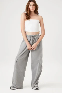 Drawstring Wide-Leg Cargo Pants