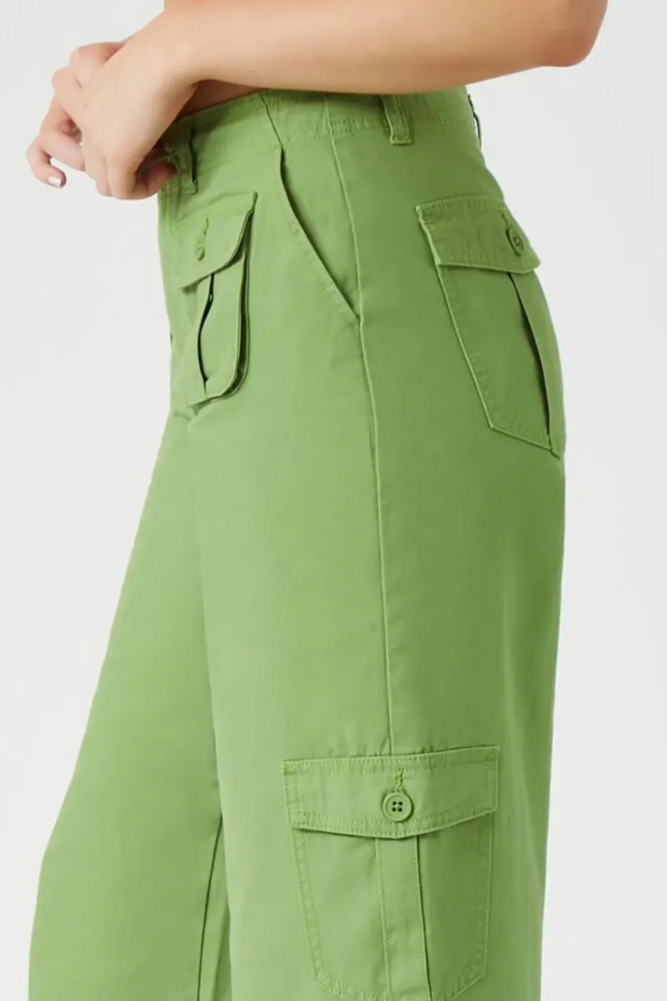 Drawstring Wide-Leg Cargo Pants