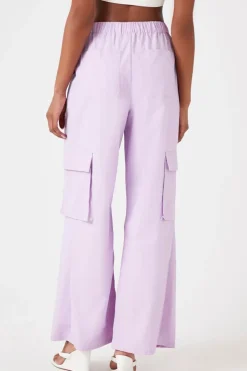 Drawstring Wide-Leg Cargo Pants