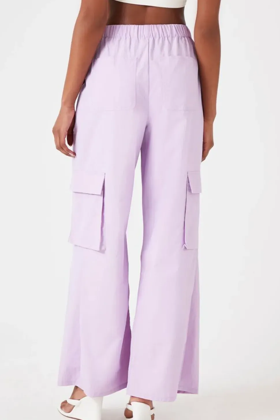 Drawstring Wide-Leg Cargo Pants