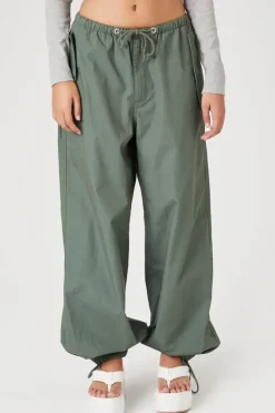 Drawstring Wide-Leg Joggers