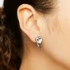 Drip Faux Gem Heart Earrings
