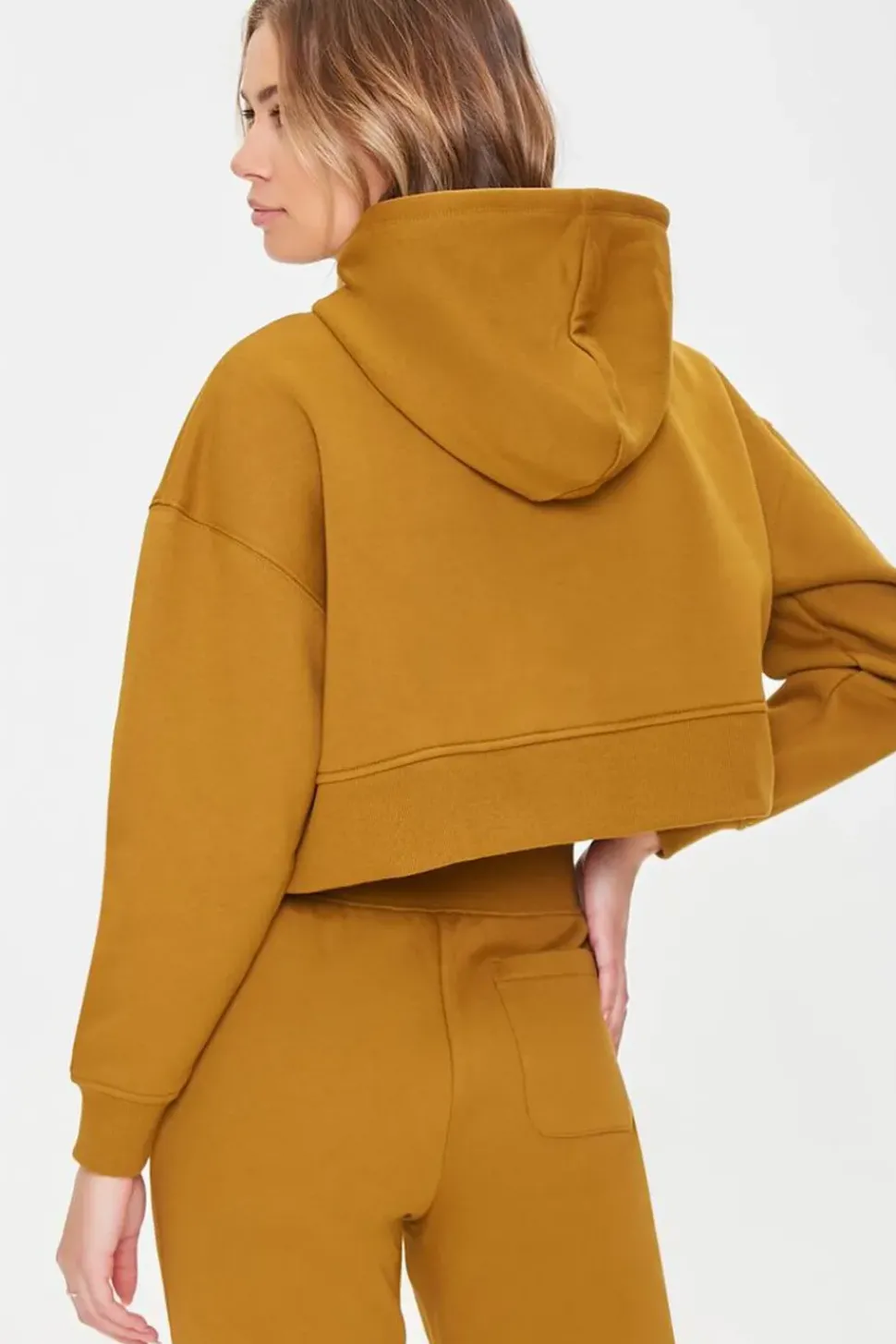 Dropped-Sleeve Fleece Hoodie