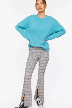 Drop-Sleeve Crew Neck Sweater