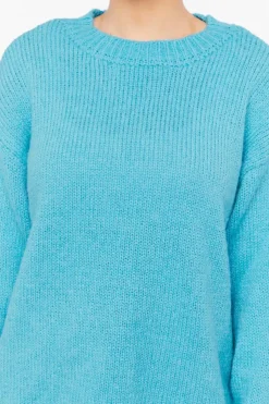 Drop-Sleeve Crew Neck Sweater