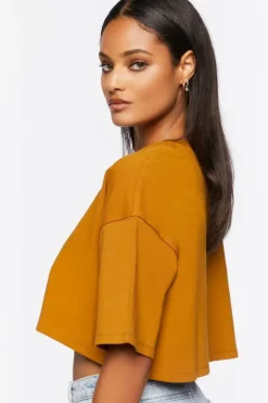 Drop-Sleeve Cropped Tee