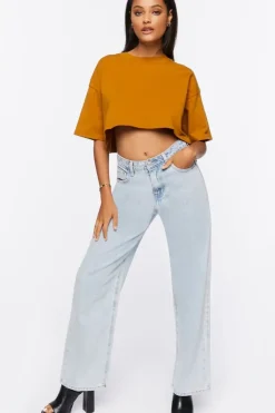 Drop-Sleeve Cropped Tee