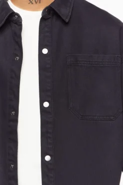 Drop-Sleeve Snap-Button Shirt