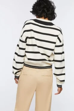 Drop-Sleeve Striped Sweater