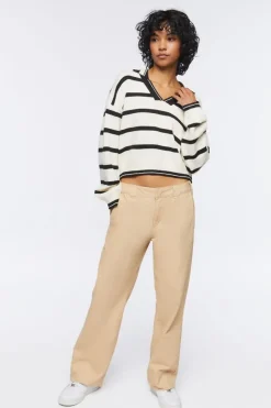 Drop-Sleeve Striped Sweater