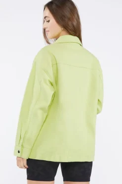 Drop-Sleeve Twill Shacket
