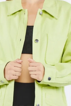 Drop-Sleeve Twill Shacket