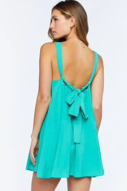 Drop-Waist Sleeveless Mini Dress