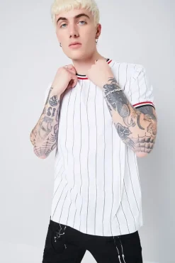 Dual-Striped Ringer Tee