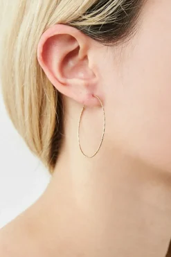 Embossed Endless Hoop Earrings