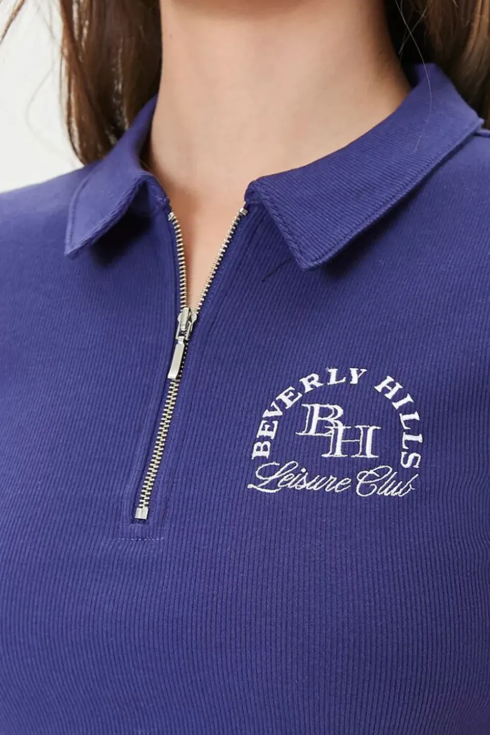 Embroidered Beverly Hills Crop Top