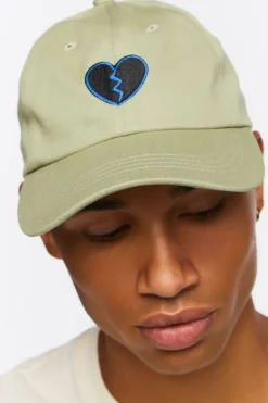 Embroidered Broken Heart Cap
