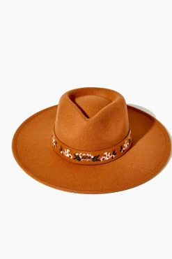 Embroidered Brushed Fedora